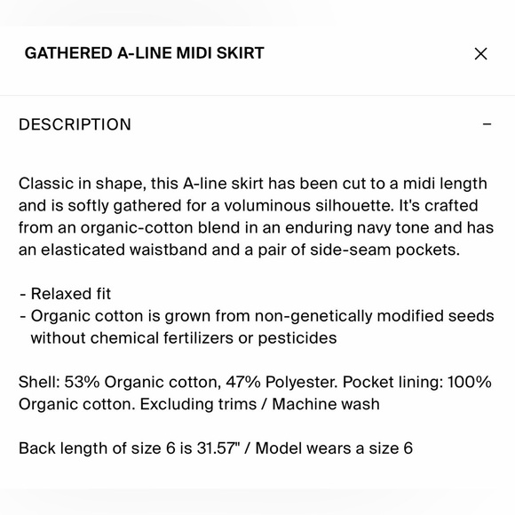 COS A-Line midi skirt. Navy. Size 10. Excellent condition. Price is negotiable:) - Picture 4 of 6